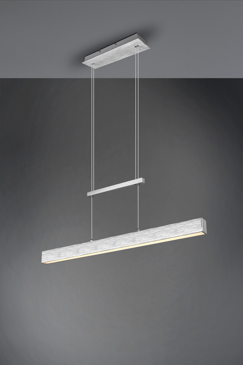 Lustra Paros, RL, 90x11x150 cm, 22W / 5.5W, 2x SMD, metal, argintiu lucios - imagine 7